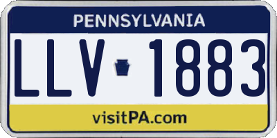 PA license plate LLV1883