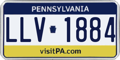 PA license plate LLV1884