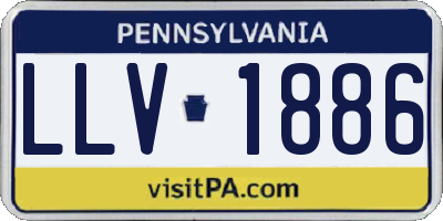 PA license plate LLV1886