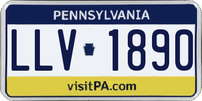PA license plate LLV1890