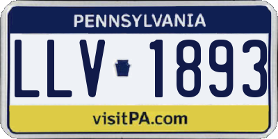 PA license plate LLV1893