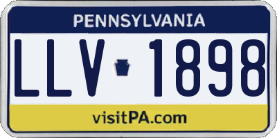 PA license plate LLV1898