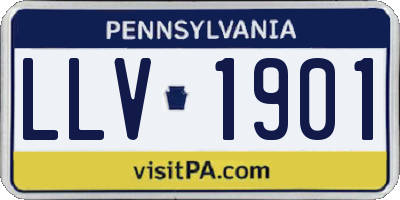 PA license plate LLV1901