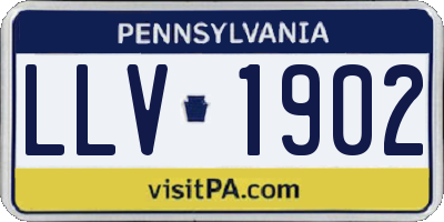 PA license plate LLV1902