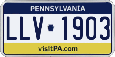 PA license plate LLV1903