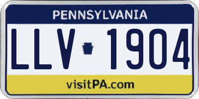 PA license plate LLV1904