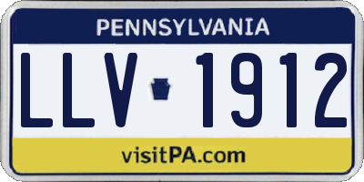 PA license plate LLV1912