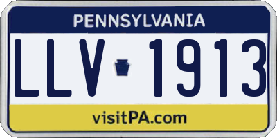 PA license plate LLV1913