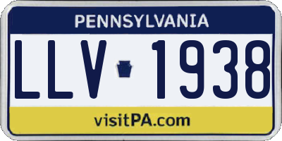 PA license plate LLV1938