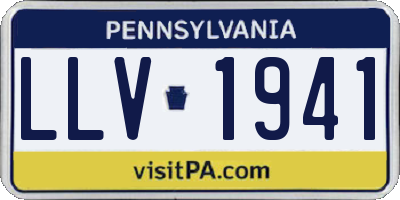 PA license plate LLV1941