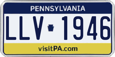 PA license plate LLV1946