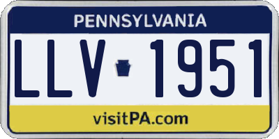 PA license plate LLV1951