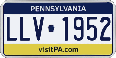 PA license plate LLV1952
