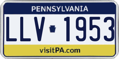 PA license plate LLV1953