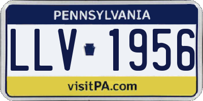 PA license plate LLV1956