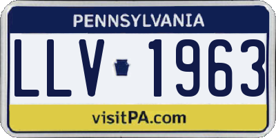 PA license plate LLV1963