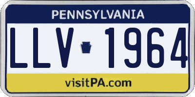PA license plate LLV1964
