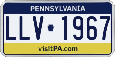 PA license plate LLV1967