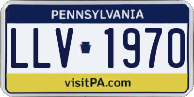 PA license plate LLV1970