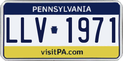 PA license plate LLV1971