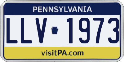 PA license plate LLV1973