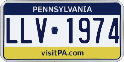 PA license plate LLV1974
