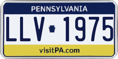PA license plate LLV1975