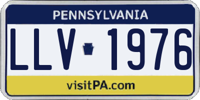 PA license plate LLV1976