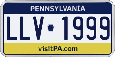 PA license plate LLV1999
