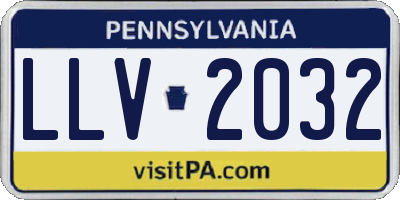 PA license plate LLV2032