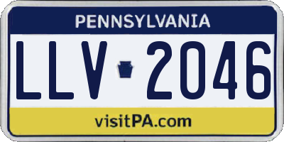 PA license plate LLV2046