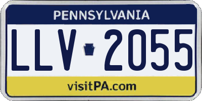 PA license plate LLV2055