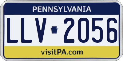 PA license plate LLV2056