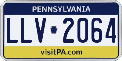 PA license plate LLV2064