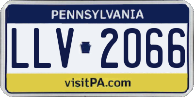 PA license plate LLV2066