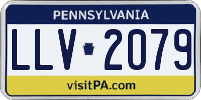 PA license plate LLV2079