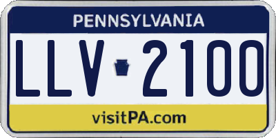 PA license plate LLV2100