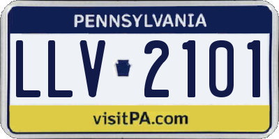 PA license plate LLV2101