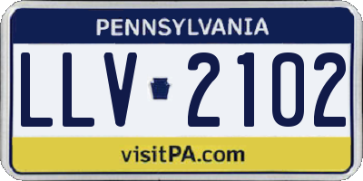 PA license plate LLV2102