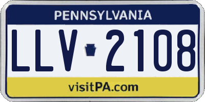 PA license plate LLV2108