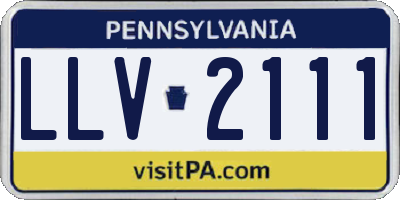 PA license plate LLV2111