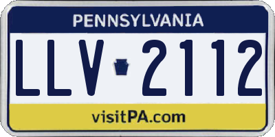 PA license plate LLV2112