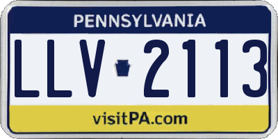 PA license plate LLV2113