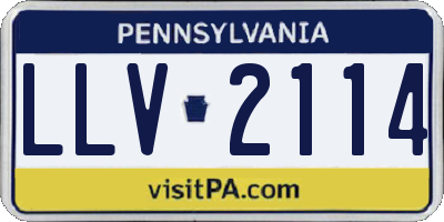 PA license plate LLV2114