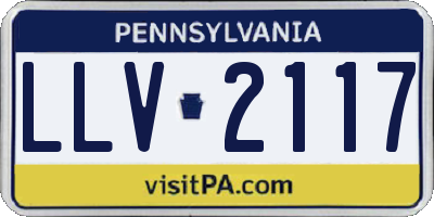 PA license plate LLV2117