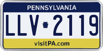 PA license plate LLV2119