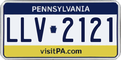PA license plate LLV2121