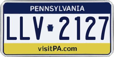 PA license plate LLV2127