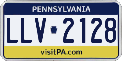 PA license plate LLV2128