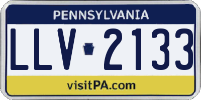 PA license plate LLV2133